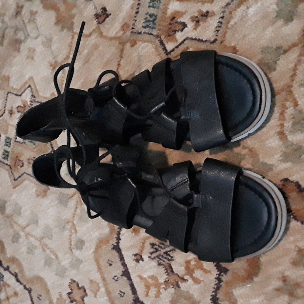 Soft Black Leather Gladiator Sandal 8